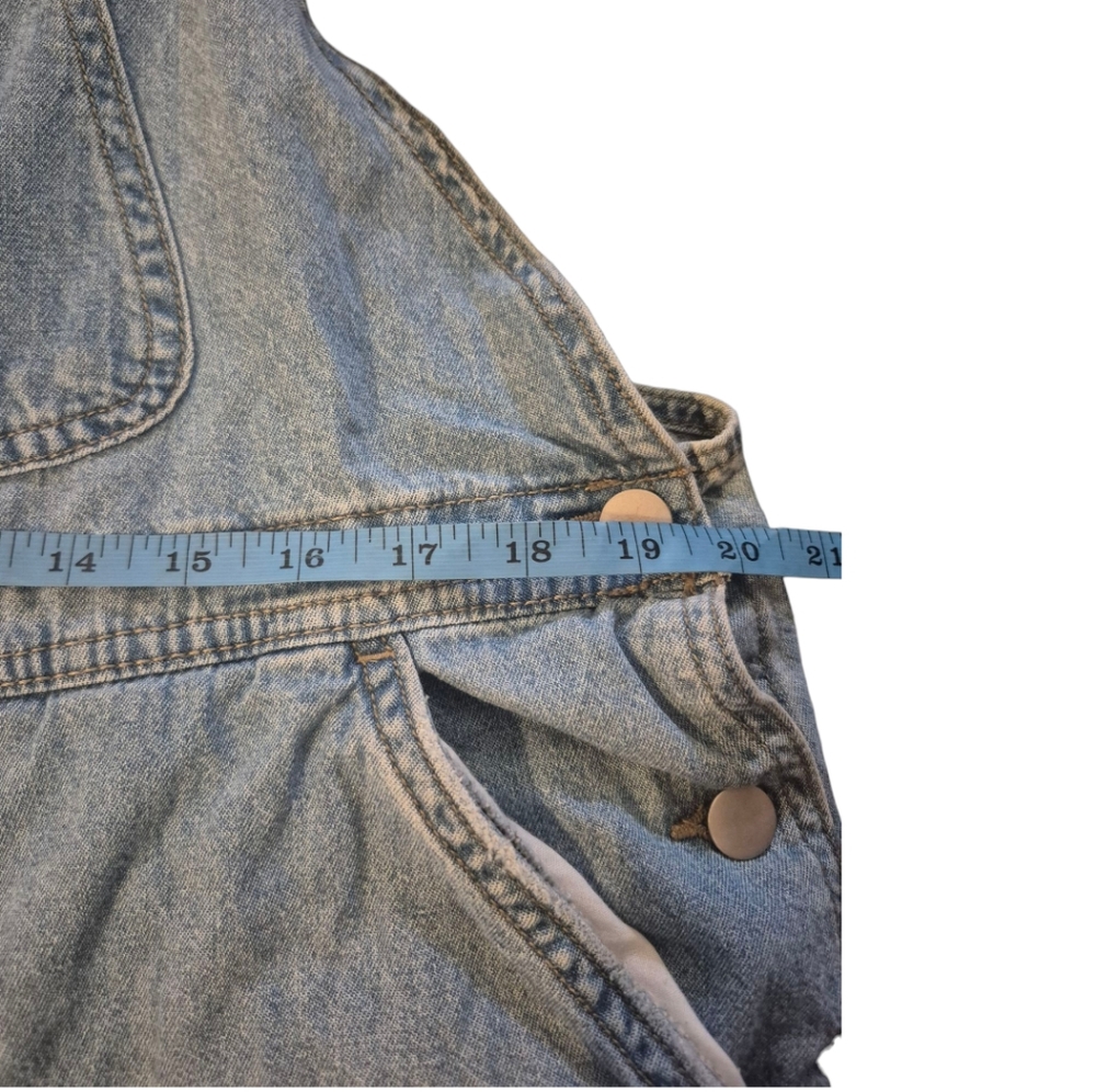 No Boundaries Blue Denim Overalls Casual Summer Style - Picture 3 of 4
